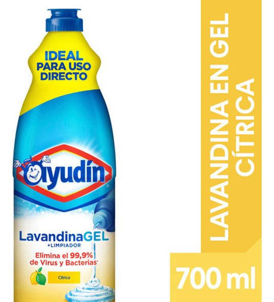 Pack X 15 Unid Lavandina  Gel Citrus 700 Ml Ayudin Lavandin 1