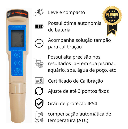 Medidor De Ph Portátil Digital Tipo Caneta 1