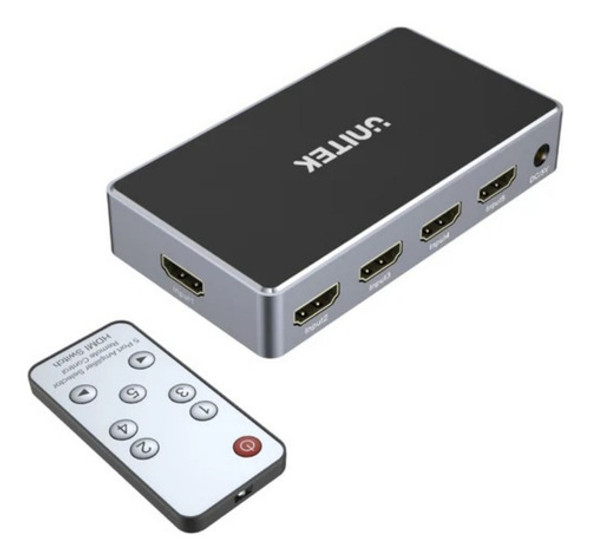Switch Unitek Hdmi 4k 5 Puertos Control 5 Entradas, 1 Salida 0