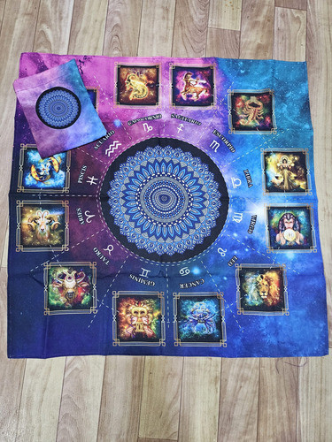 Paños De Tarot + Sobre  + Tarot ( Marsella) 0