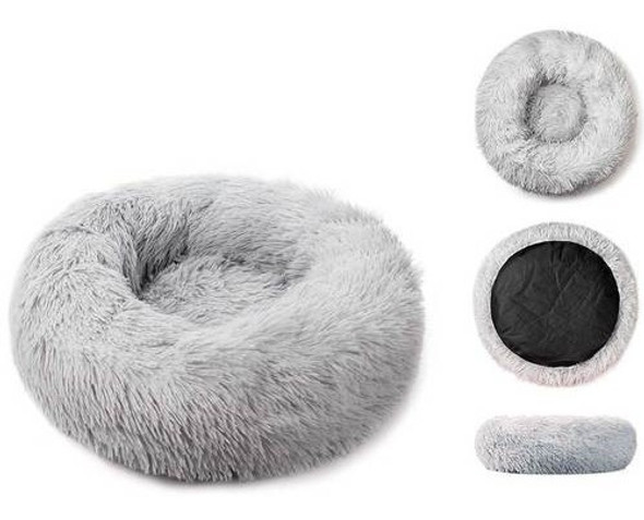 Cama Puff Plushy Para Perro Y Gato Antiestres 50cm 0