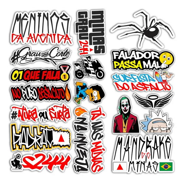 Sticker Sheet “Grau 244 Mandrake” – 19 Vinyl Decals for Motorbike, Car, or Bike | Impreshow Sticker Sheet “Grau 244 Mandrake” – 19 Vinyl Decals for Motorbike, Car, or Bike | Impreshow