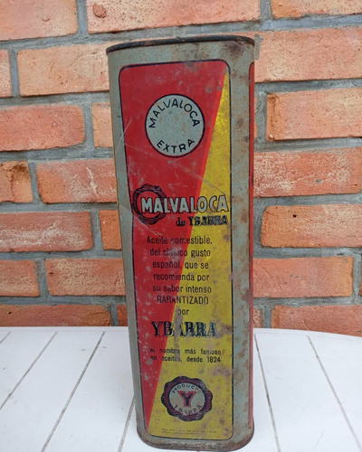 Lata Vacia Aceite Comestible Mezcla Malvaloca Decoracion 1