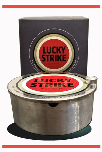 Cenicero Metálico Lucky Strike De Lujo 1