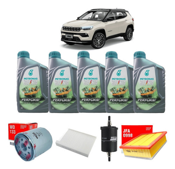 Kit Revisão Filtro Oleo Compass 2.0 2016 Flex Selenia 0