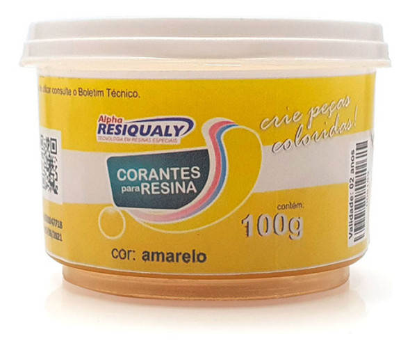 Corantes Para Resina - Cor Amarelo De 100g 1