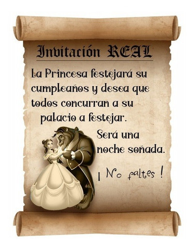 Invitaciones Tipo Pergamino X 5 Unidades Personalizadas 0