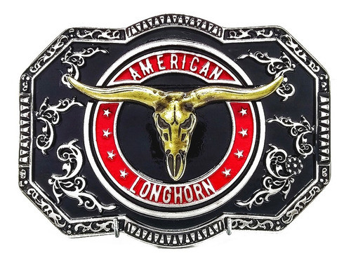 Fivela Country Texas Longhorn Black Bull Rodeios - Oferta! 0