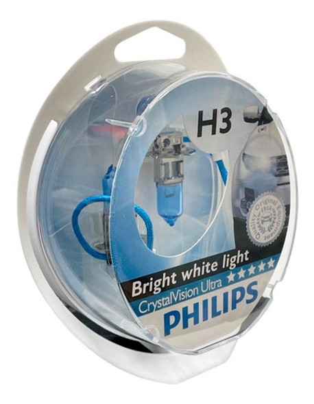 Kit 2 Lampara H3 + W5w Philips Crystal Vision Ultra 12v 55w 0