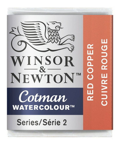 Aquarela Winsor & Newton Cotman Pastilha Red Copper 0