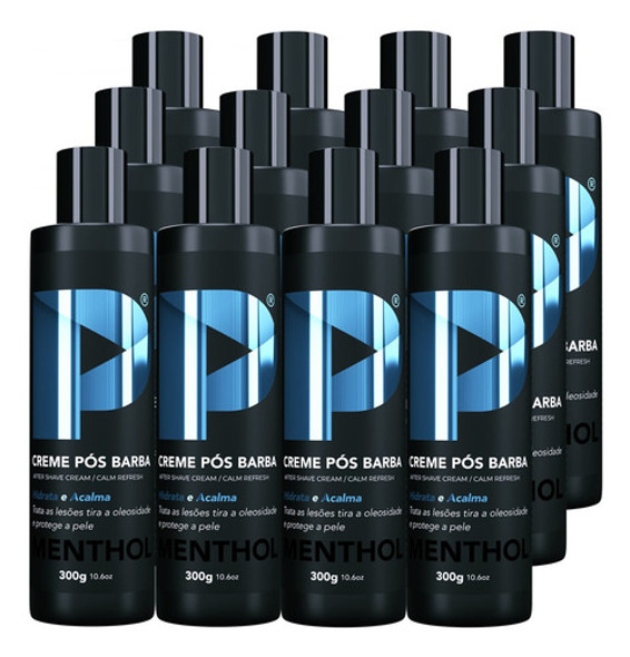Creme Pós Barba Play Barber 300g Menthol Foliculite 12 Unida 0