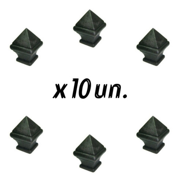 Adorno Punta Pirámide Chica Para Rejas - Pack 10 Unidades 0