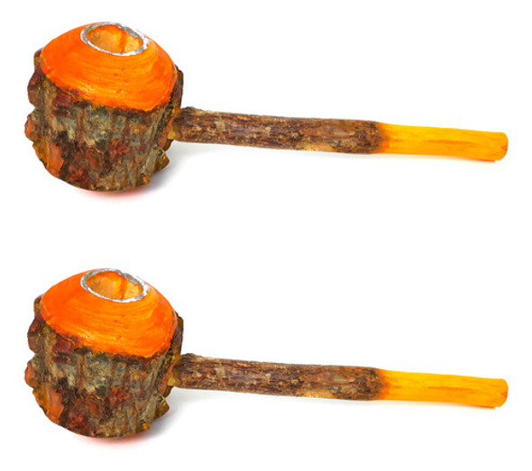 Cachimbo De Angico Artesanal Xamanico Indigena Kit 2 Und 0