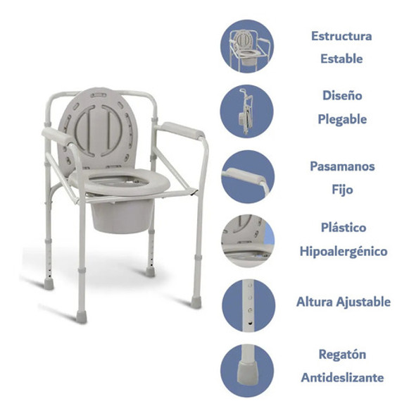 Sobre Water Eleva Inodoro Silla Plegable Altura Regulable 1