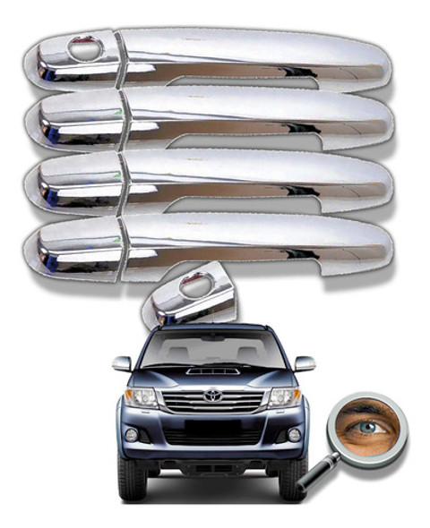 4 Cubre Manijas Cromada Hilux 2006+ Sw4 Corolla Tuningchrome 0