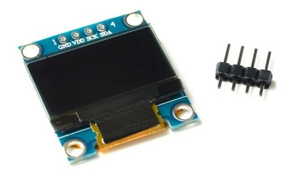 Display Oled 128x64 Lcd Led Branco 0.96 I2c Fundo Branco 0