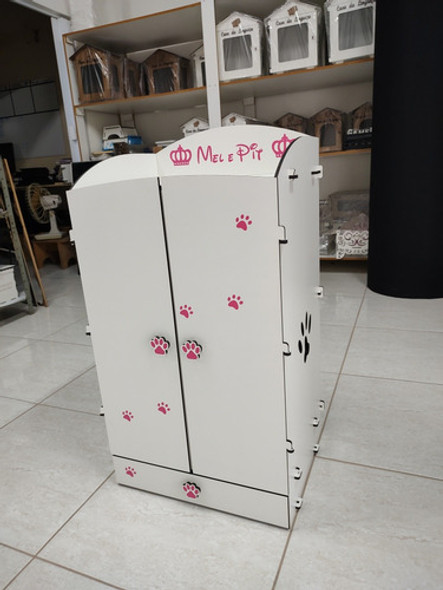 Roupeiro Pet, Guarda Roupa Para Cachorros 90x50x40 1