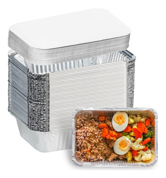 Bandeja De Aluminio F75 Con Tapa X 100un. Fabricante 0
