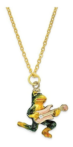 Saris Y Cosas Rana Con Joyas Con Caja De Baratijas De Guitar 1