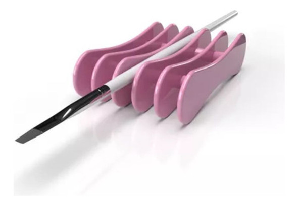 Apoio Pincel Nail Art Manicure Unhas - Rosa 1