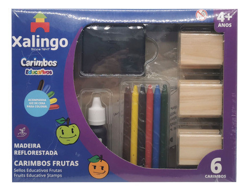 Sellos De Frutas X6, Con Crayolas, Xalingo 1