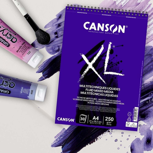 Bloco Canson Xl Mix Media A4 300g/m2 30 Folhas 1