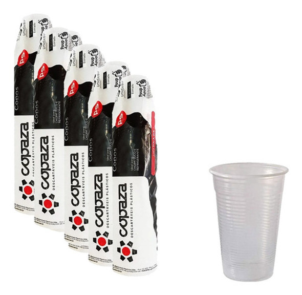 Copo Descartável Branco Copaza 200ml 100un Kit 5 0 Copo Descartável Branco Copaza 200ml 100un Kit 5 0