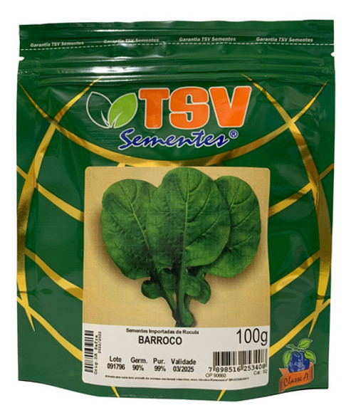 Sementes De Rúcula Barroco Tsv 100gr 0