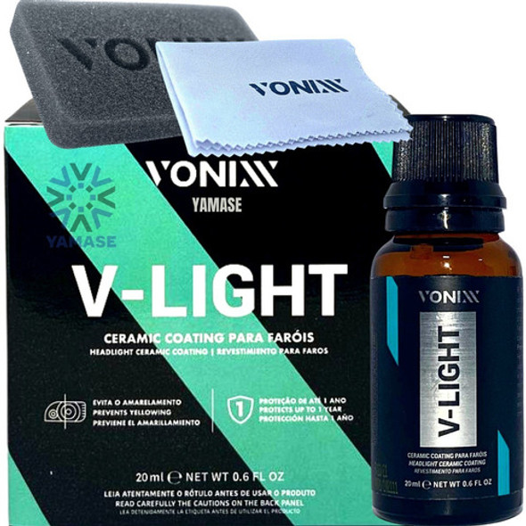 V-light Vitrificador De Faróis 20ml Revelax Pano Microfibra 1