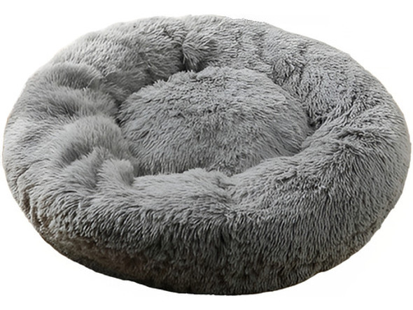 Cama Mascotas Porte Grande Afelpada Gris Ø 80cm X Alto 15cm 0