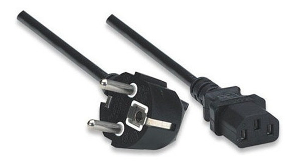 Cable Alim. Macho (c13) A Schuko 1,8 Mts. 0,75 Mm Manhattan 1