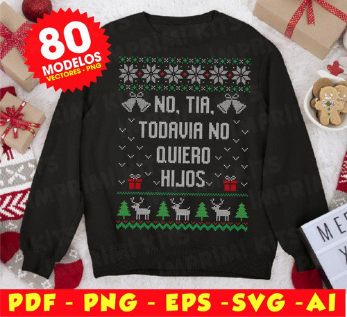 Pack Diseños Para Sublimar Estampar Buzos Remeras Navidad 1