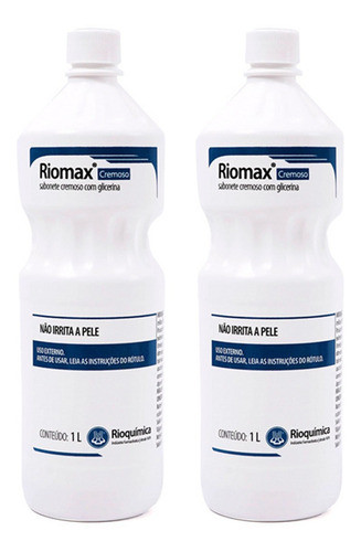 Kit C/ 2 Sabonete Cremoso Com Glicerina Ph Neutro 1l Riomax 0