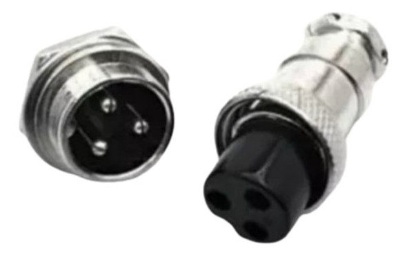 100 X Conector Mike 3 Vias Macho / Fêmea (par) Promoção 0