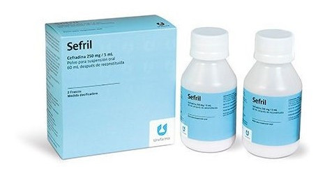 Sefril® 250 Mg Suspensión X 2 Frascos 60ml 0