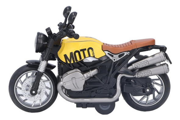 Brinquedo De Motocicleta Retrô 1:12 Pull Back Cool Lighting 0