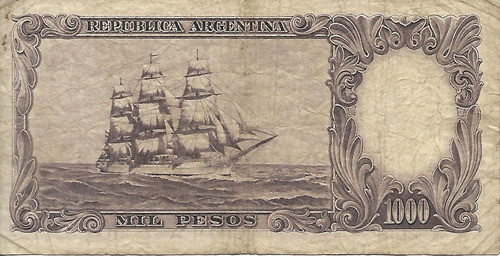 Bottero 2164 $ 1000 Moneda Nacional Serie D B+ Palermo 1