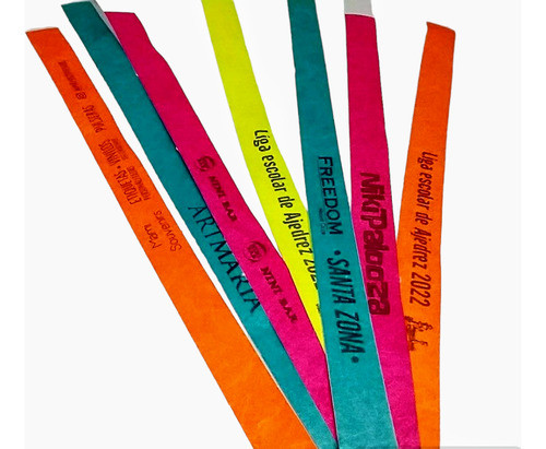 Pulsera Precinto Tyvek Personalizada Pack 50 U. Excelentes! 0