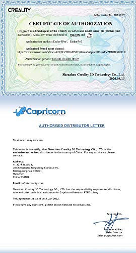 Creality Upgrade 3d Printer Kit Con Capricorn Premium Xs Bow 1