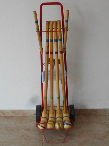 Juego De Croquet 90 En Carro De 4 Palos Tissus 1