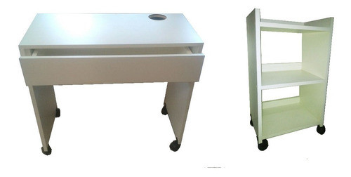 Combo Mesa Manicura + Auxiliar Peluqueria Armado Muebleds 0