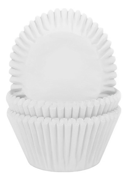 Forminha Papel Impermeável Cupcake Branco Flip Festas 45un 1