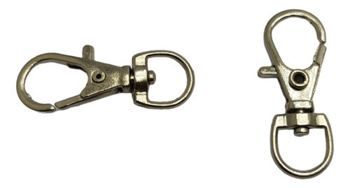 Mosqueton 3 Cm Hierro Niquel Para Llaveros Carteras 50 Unid 0