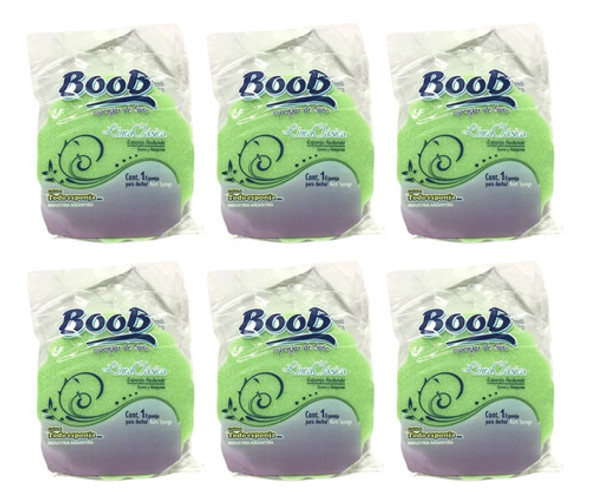 Esponja De Baño Boob Redonda Pack 6 Unidades (cod 2415) 0