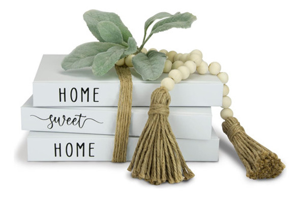Libros Decorativos Blancos 6pzas Tapa Dura Páginas En Blanco 0