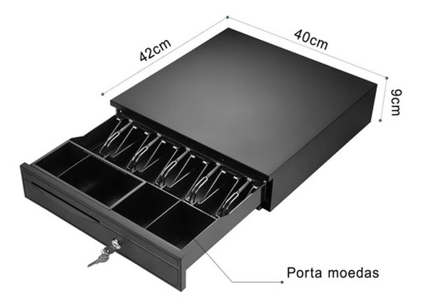 Gaveta Dinheiro Abertura Automática E Manual Chave 1