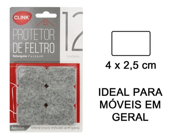 Protetor Móveis Feltro 12 Und Anti Risco Cadeira Sofá Mesa 1