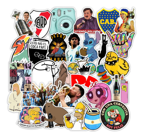 Stickers Personalizados 20 Unidades 4x4 Cm Pvc Plastificados 0