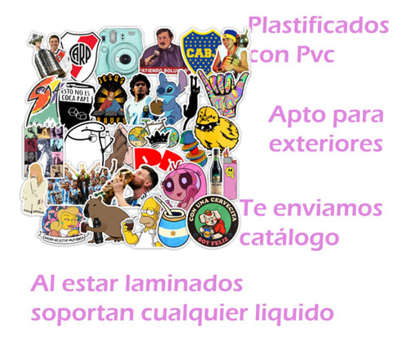 Stickers Personalizados 20 Unidades 4x4 Cm Pvc Plastificados 1
