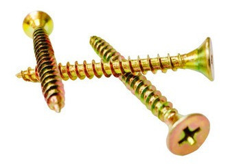 Tornillo Fix Cabeza Fregada 5x50 Dorado X 1000 Unidades 0